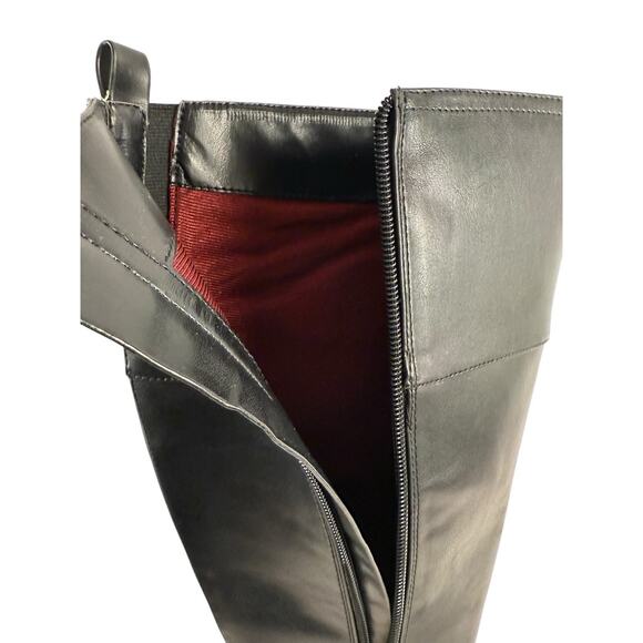 Tommy Hilfiger ILIA 2 Women's 5.5 M Wide Calf Black Side Zip Knee High Boots NIB - Picture 7 of 14